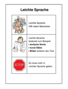 Hinweise zu Texten in Leichter Sprache